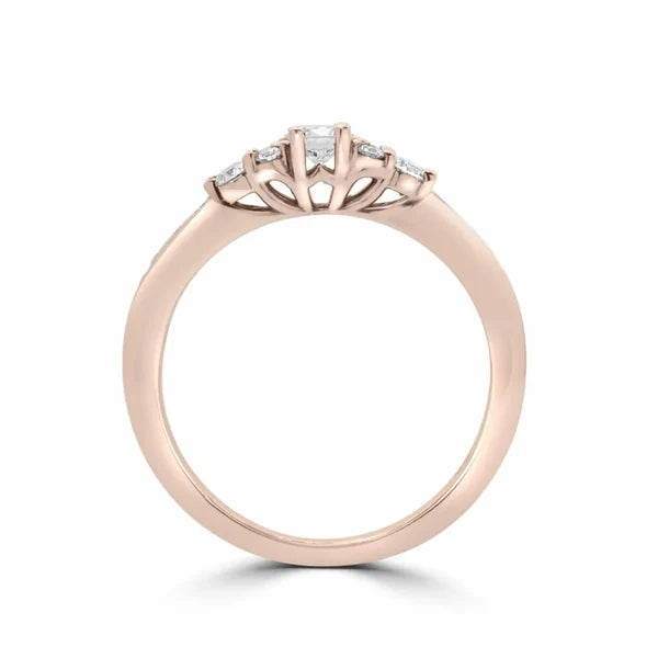 0.42ct lab diamond ring clasp and setting detail | 10K rose gold