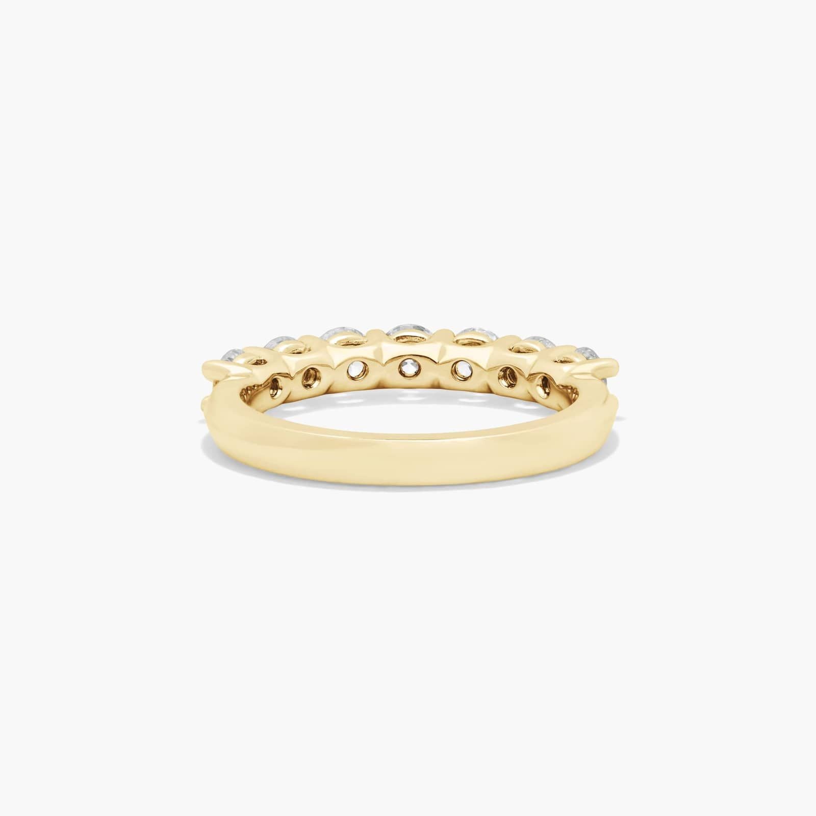 Women's 1ct Seven Stone Anniversary Ring on model | styled 10K gold ring