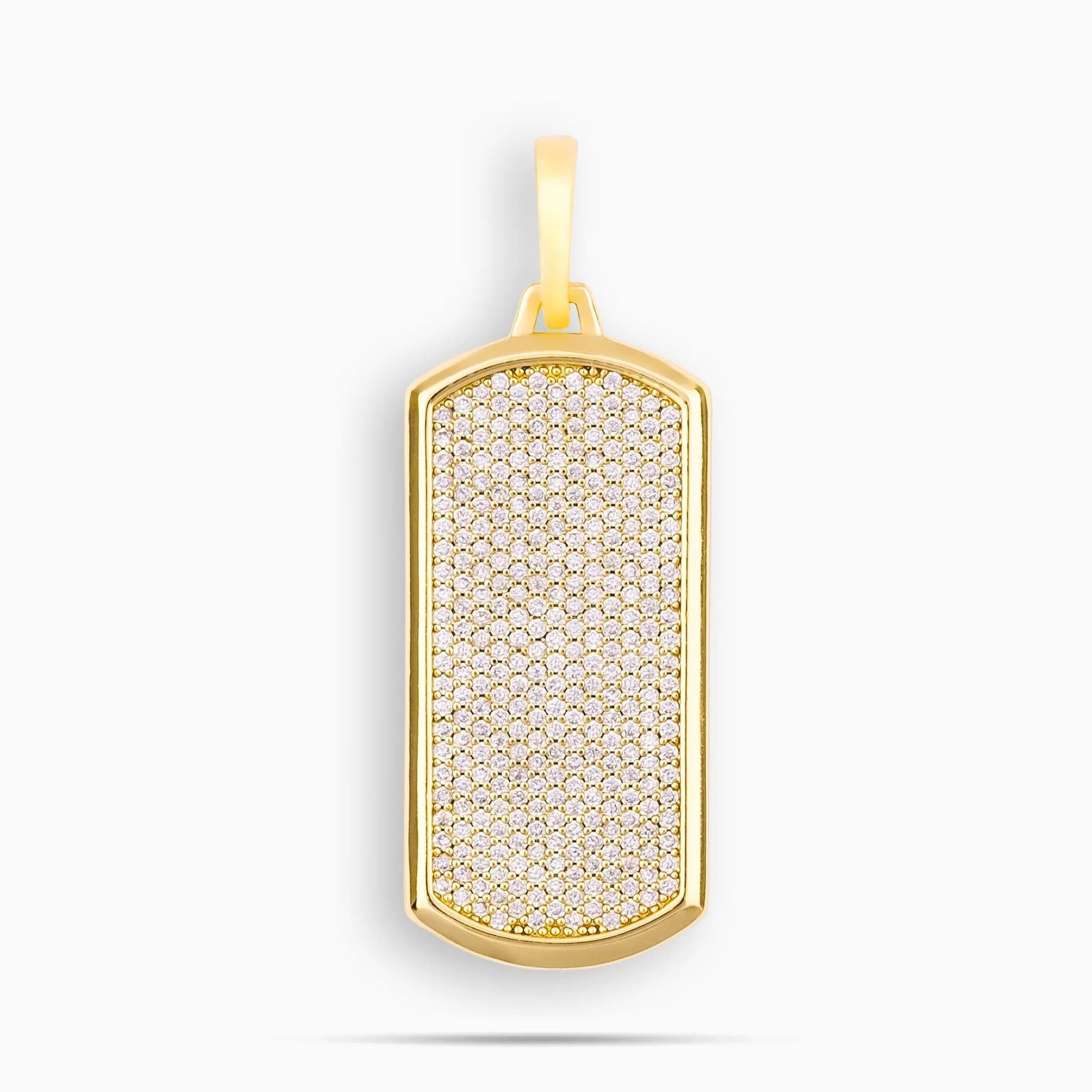 1.9ct Lab Diamond Dog Tag Pendant | IGI Certified VS+ | 10K White Gold