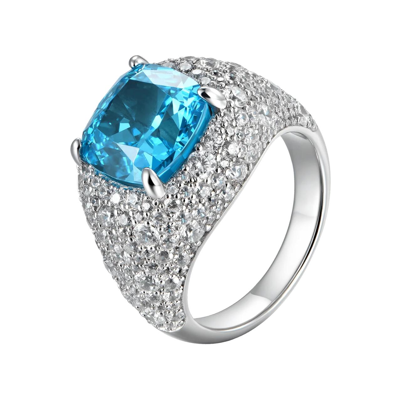 9.03ct Lab Diamond Ring side profile | cushion cut cut lab diamond detail