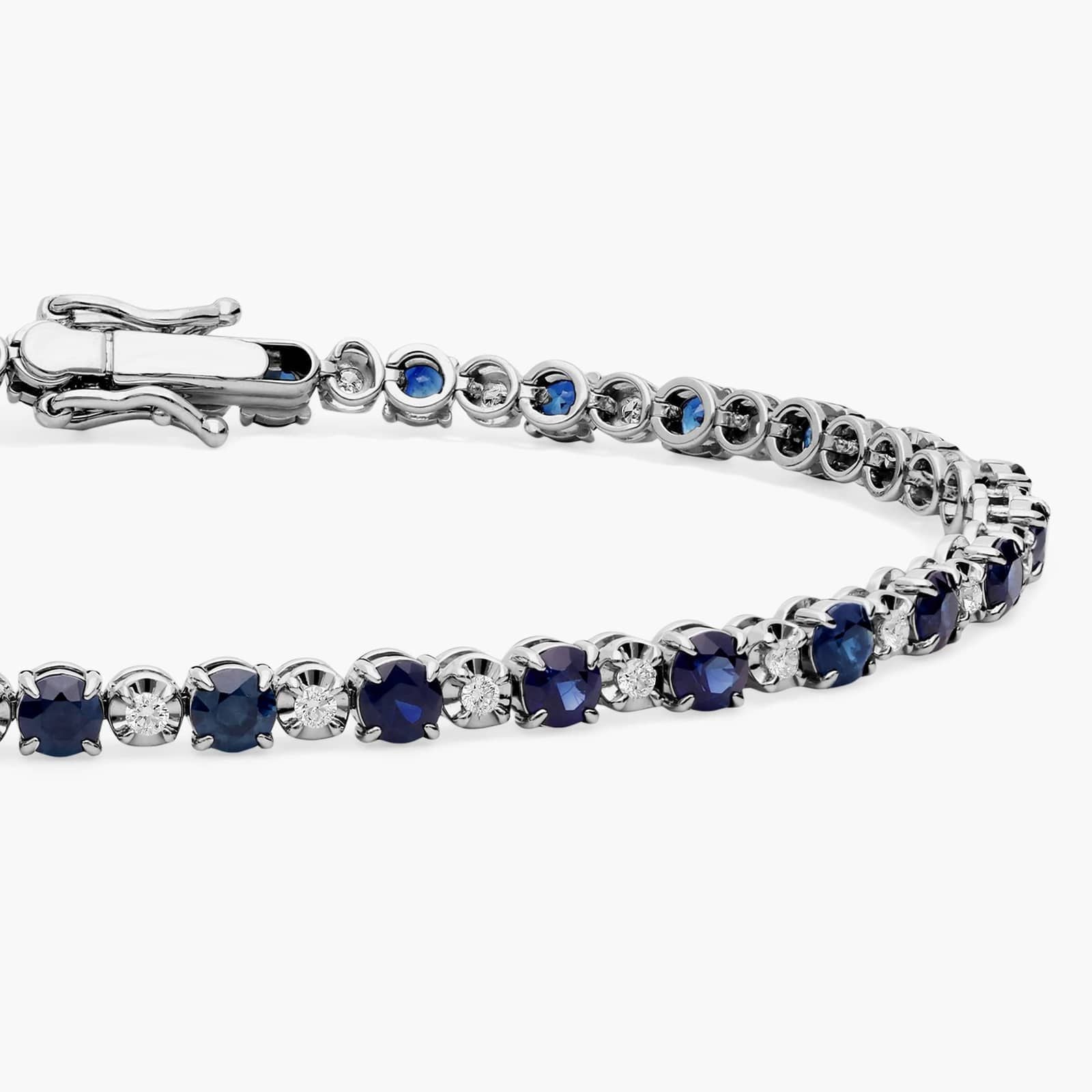 Women's Sapphire & Diamond Tennis Bracelet | 6ct TW | 10-18K