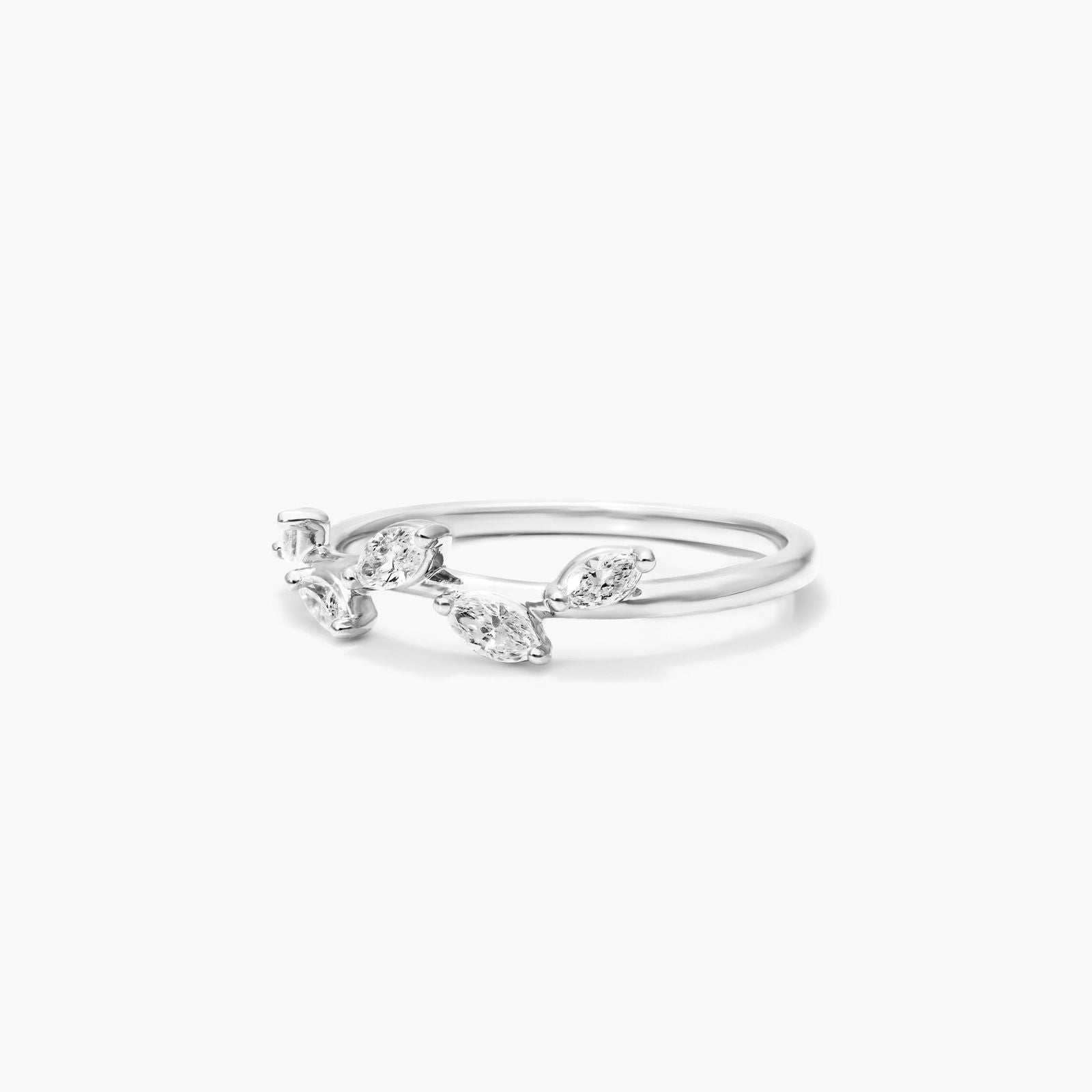 Women's Marquise Diamond Leaf Motif Ring | 0.6ct TW | 10-18K