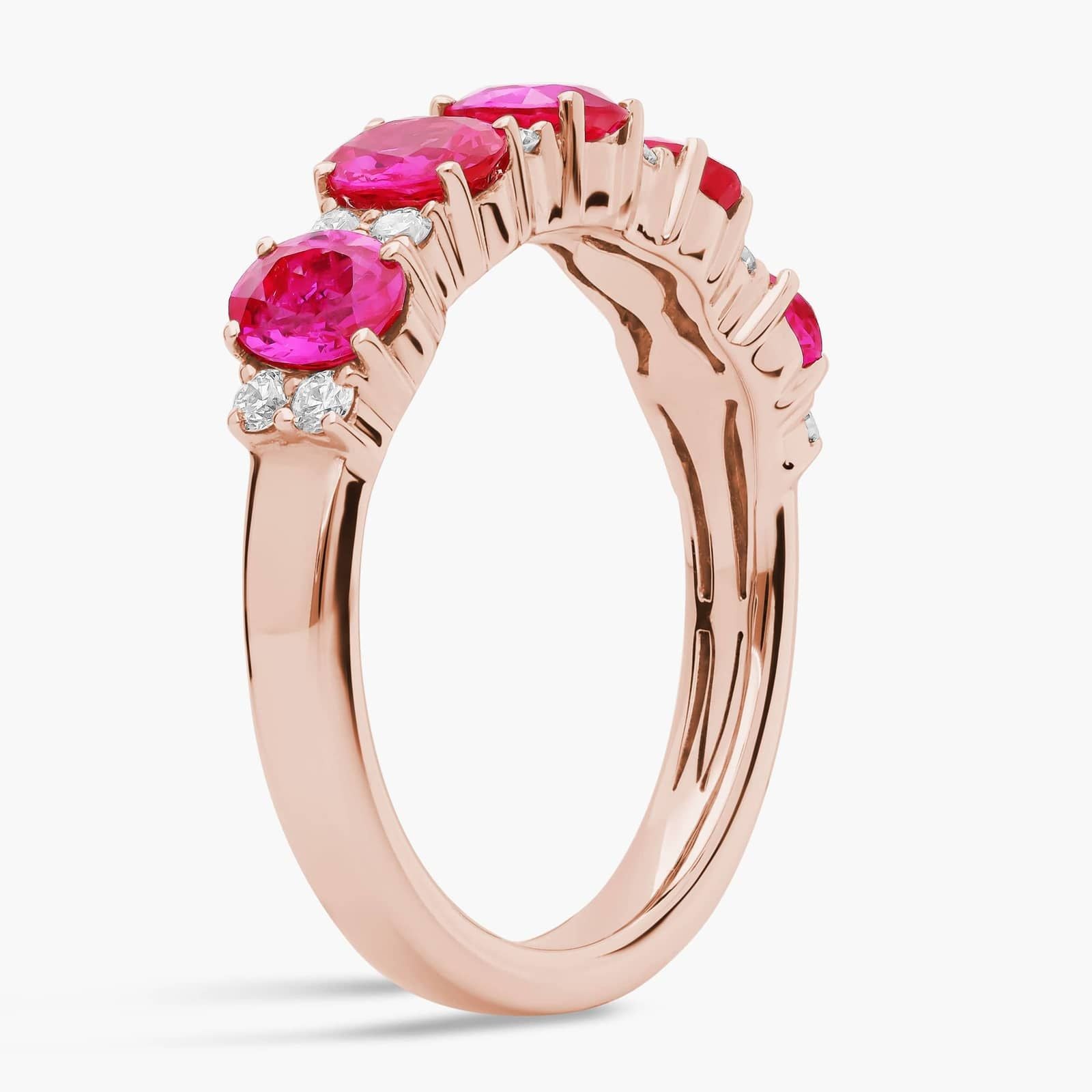 Women's Ruby & Diamond Five-Stone Ring | 3.4ct TW | 10-18K