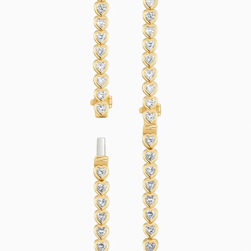 Heart Diamond Tennis Bracelet