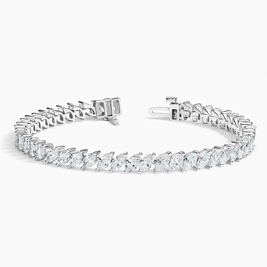 Marquise Lab Diamond Tennis Bracelet