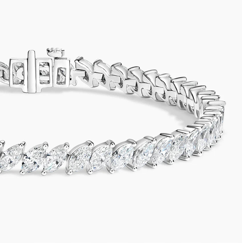 Marquise Lab Diamond Tennis Bracelet