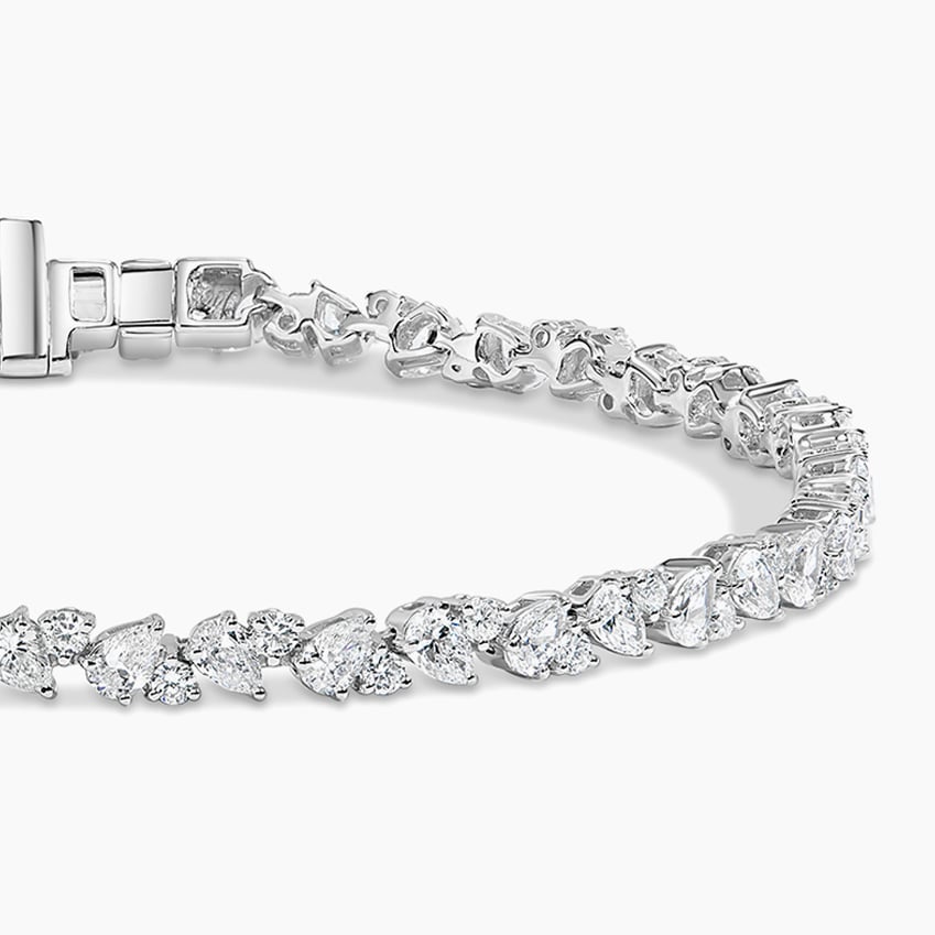 Astrielle Pear and Round Lab Diamond Tennis Bracelet