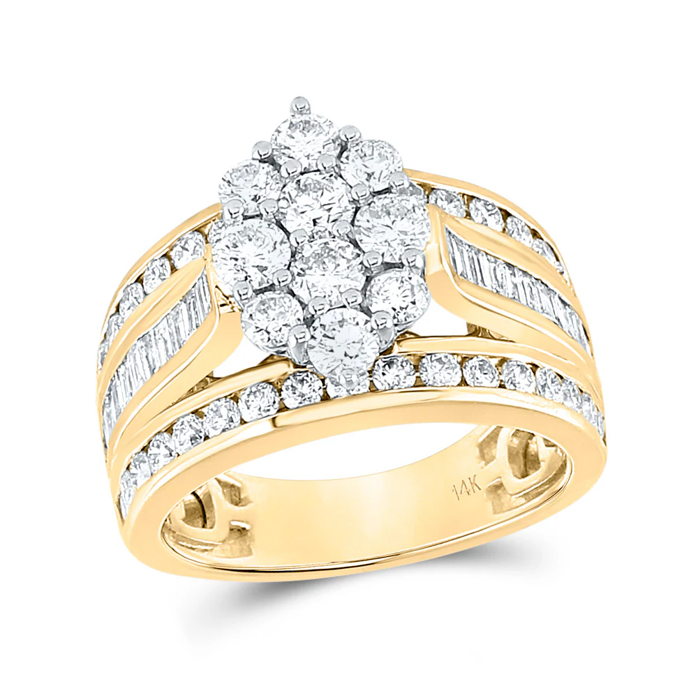 Women's 1.1ct Lab Diamond Right Hand Ring | 10K Yellow Gold | Draco Diamond