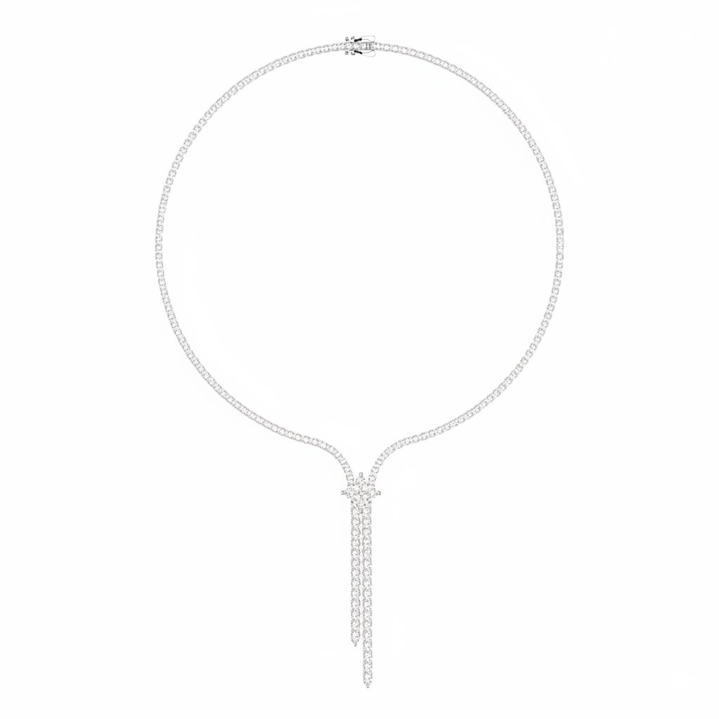 12ct Lab Diamond Necklace | 10K white gold | IGI certified lab diamond