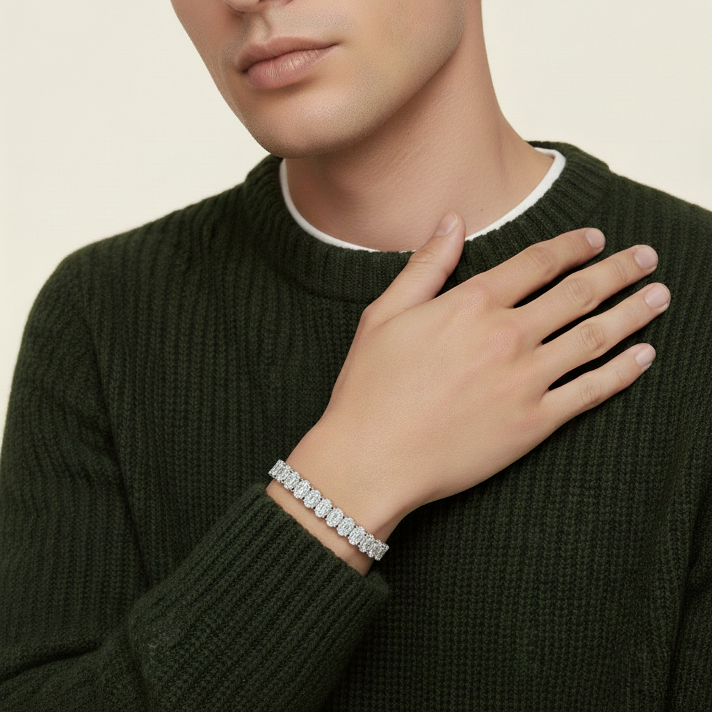 Oval Diamond Tennis Bracelet