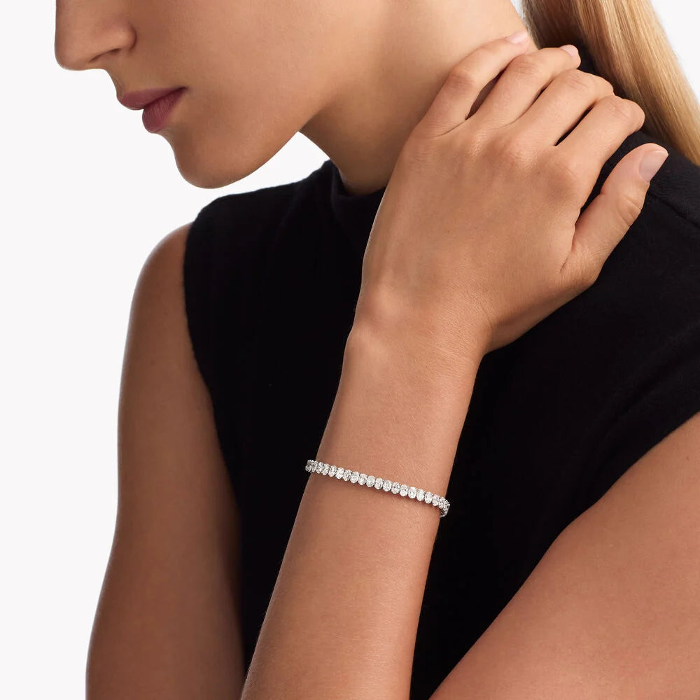 Oval Diamond Tennis Bracelet