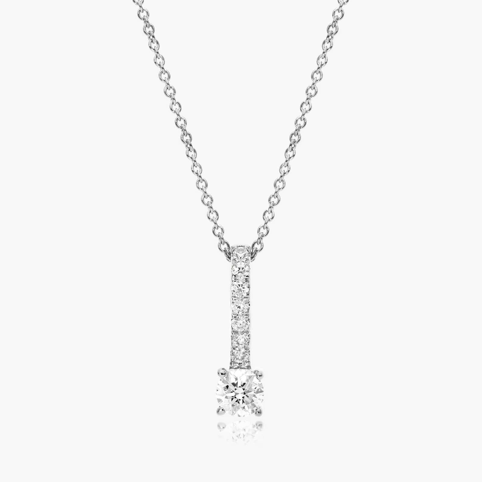1.4ct Lab Diamond Drop Pendant Necklace | 10K white gold | IGI certified lab diamond