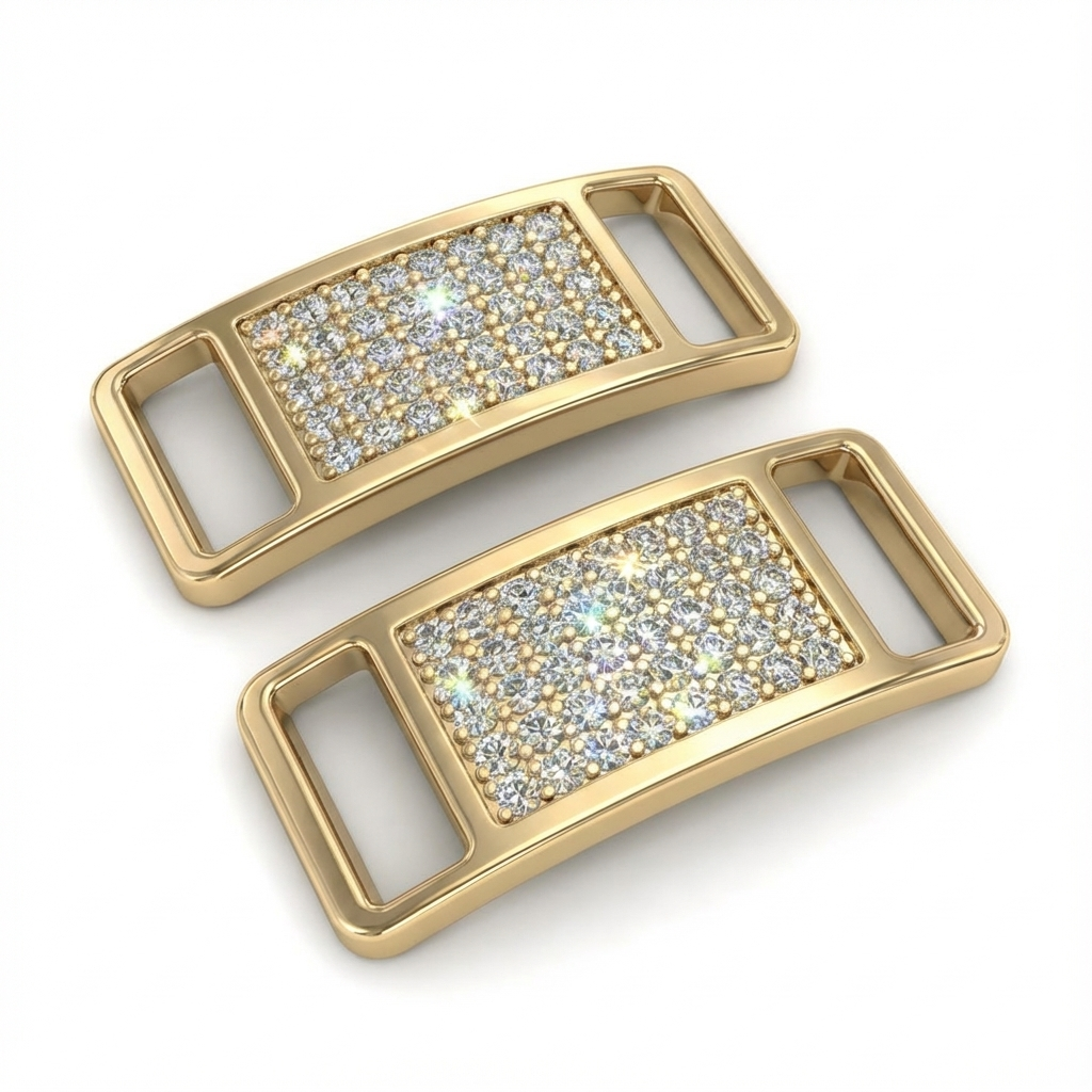 0.50ct Lab Diamond Shoelace Buckles – VS1 DEF Certified – Premium Sneaker Lace Lock – Draco Diamond Street Luxury