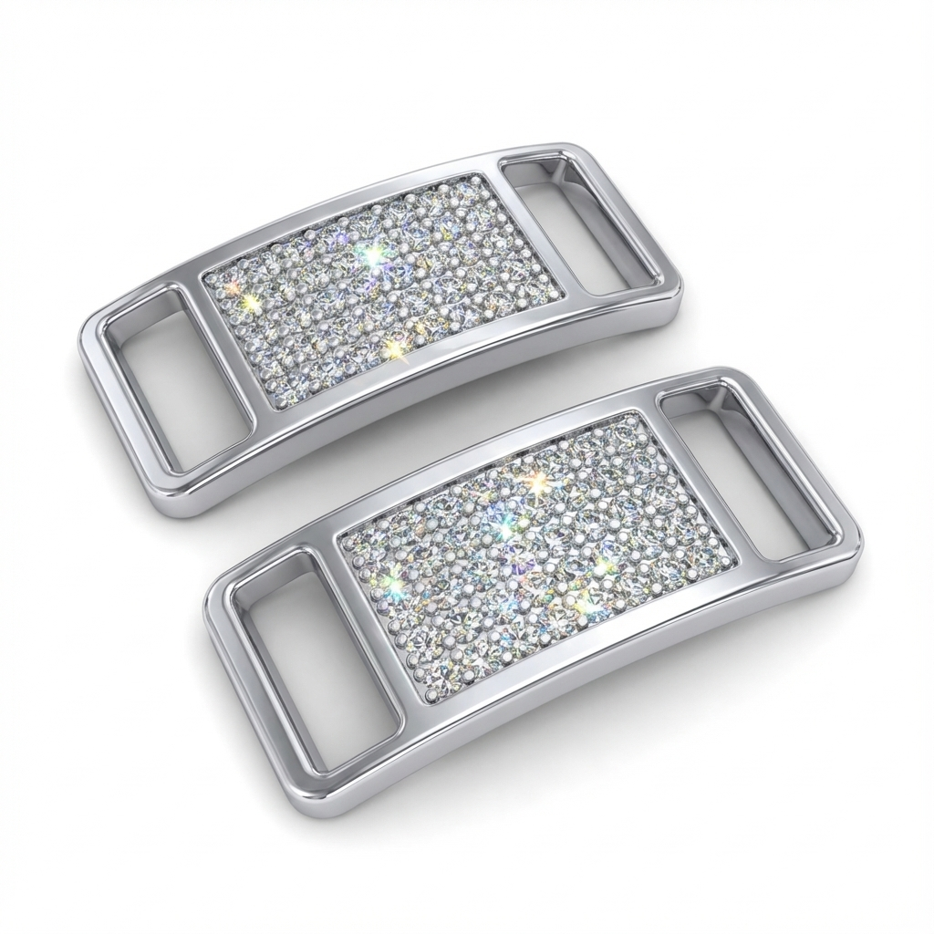 0.50ct Lab Diamond Shoelace Buckles – VS1 DEF Certified – Premium Sneaker Lace Lock – Draco Diamond Street Luxury