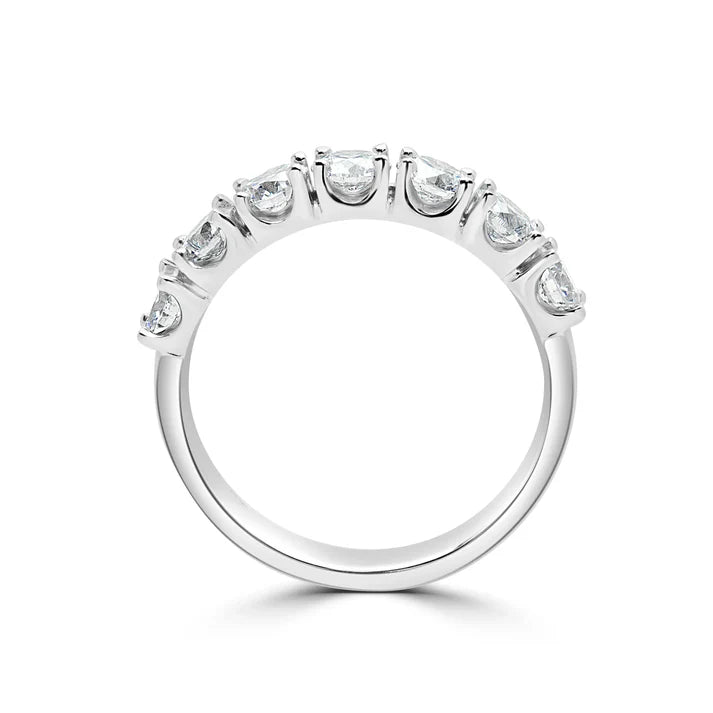 1.15ct Lab Diamond Semi-Eternity Ring side profile | lab diamond detail