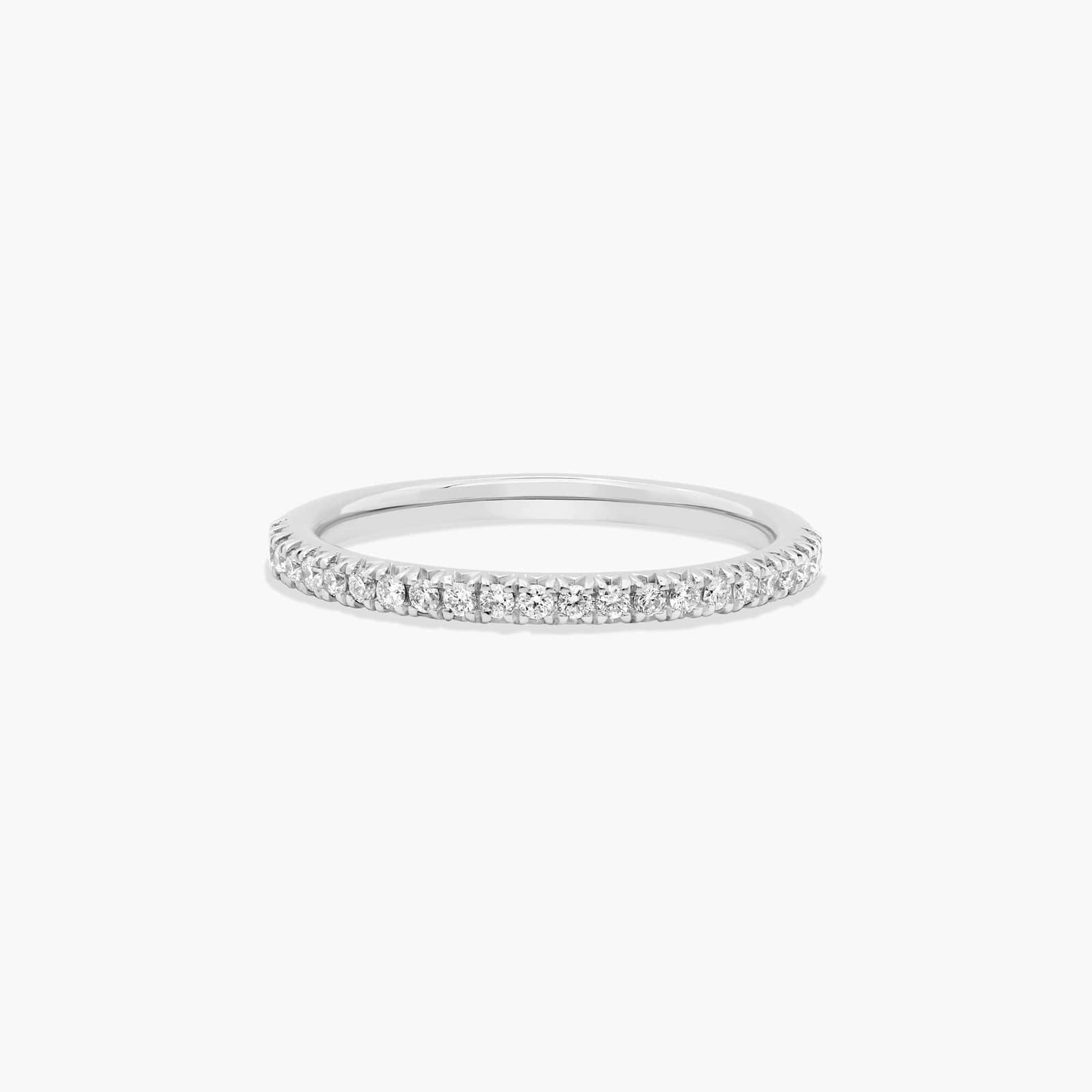 Women's 0.18ct Flush Fit French Pavé Diamond Wedding Ring | 10K gold | IGI certified lab diamond