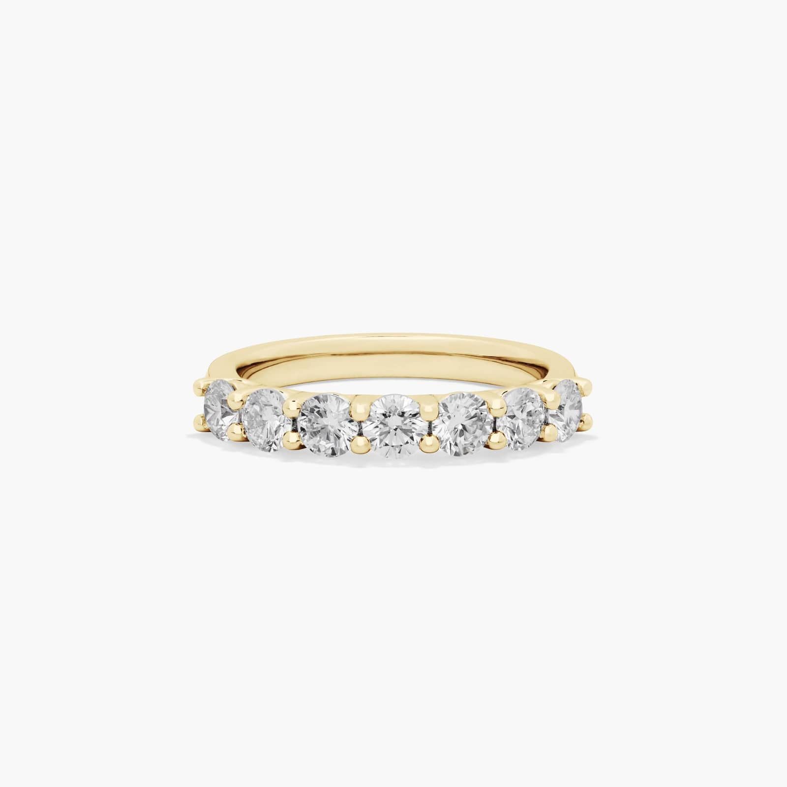 Women's 1ct Seven Stone Anniversary Ring | 10K gold | IGI certified lab diamond