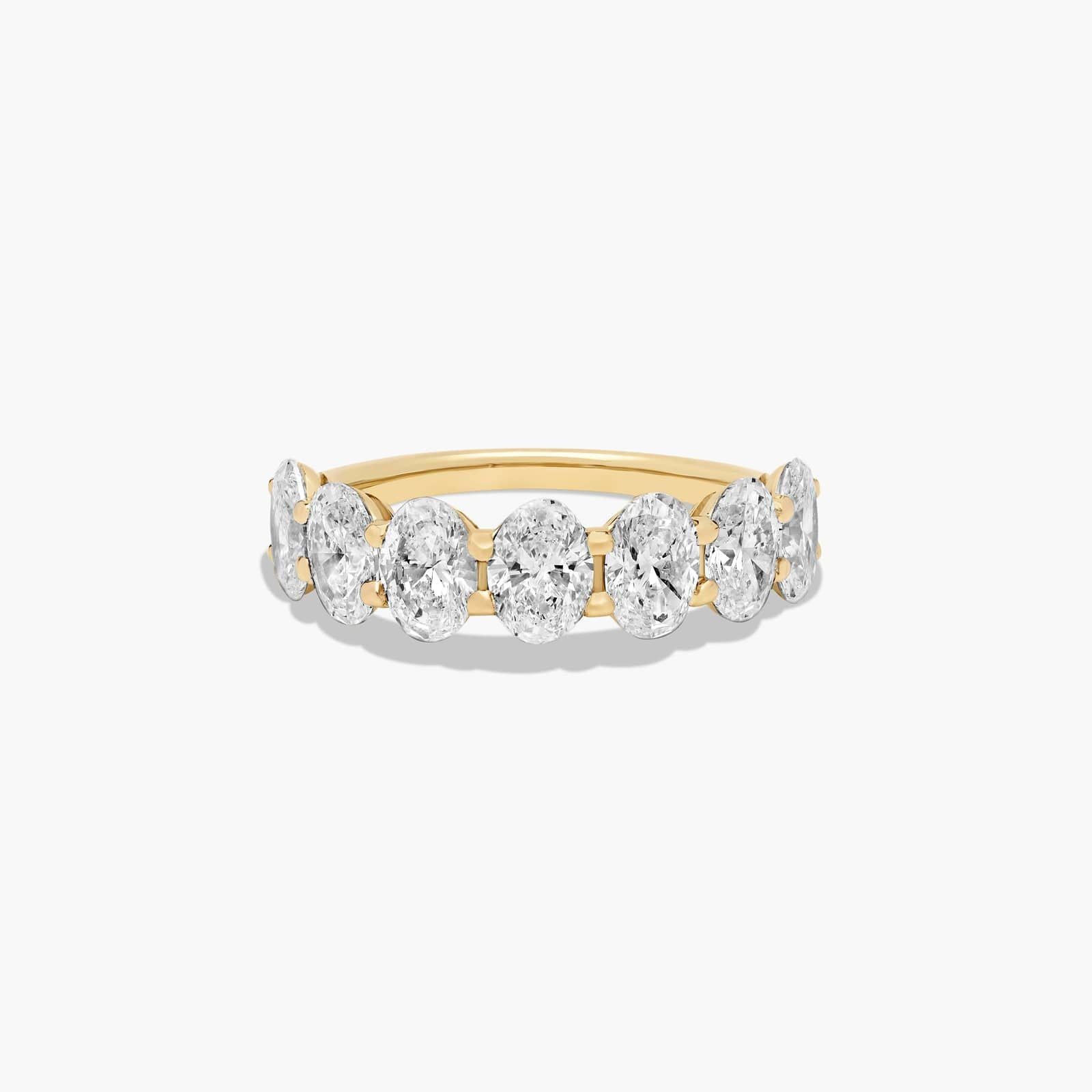 Women's 3.5ct Seven Stone Oval Cut Anniversary Ring | 10K Gold | Draco Diamond