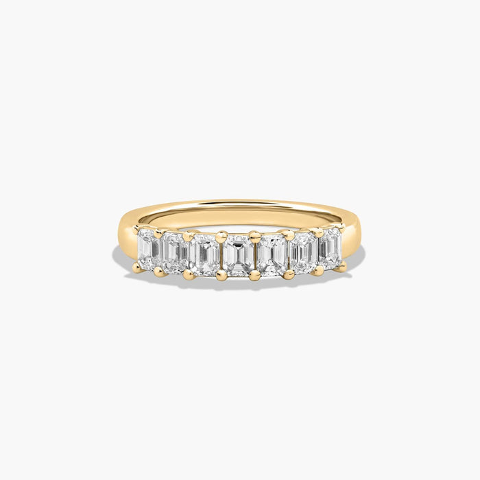 1ct Seven Stone Emerald Cut Lab Grown Diamond Anniversary Ring | Silver, 10K-18K Gold & Platinum | Draco Diamond by Draco Diamond, IGI certified lab grown diamond, Founder Pricing