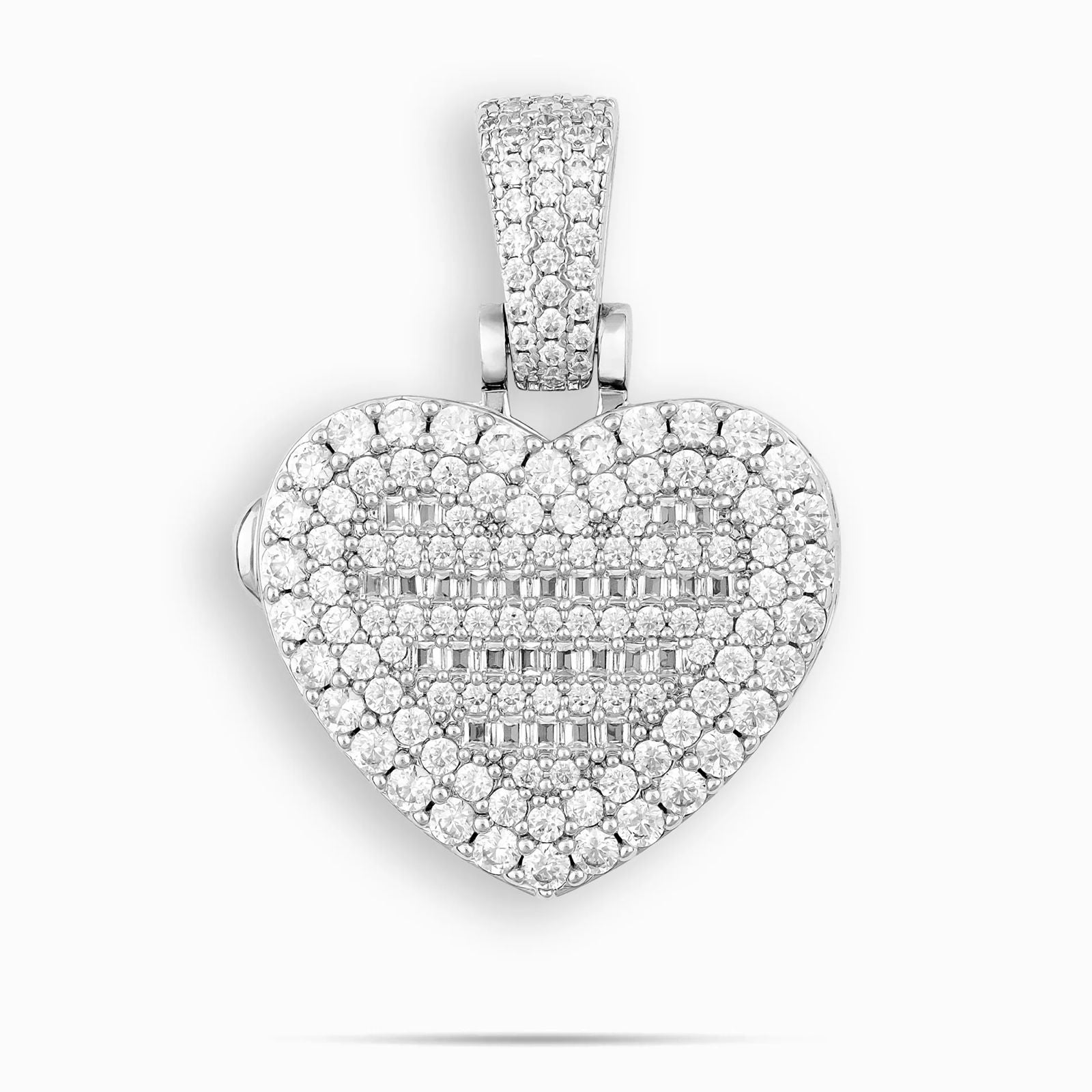 4.3ct Lab Diamond Heart Pendant | IGI Certified | 10K White Gold
