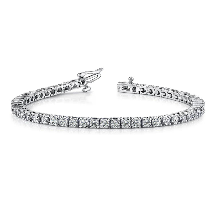 3.00ctw VS2+ Lab Diamond Tennis Bracelet in 14K White Gold | Draco Diamond