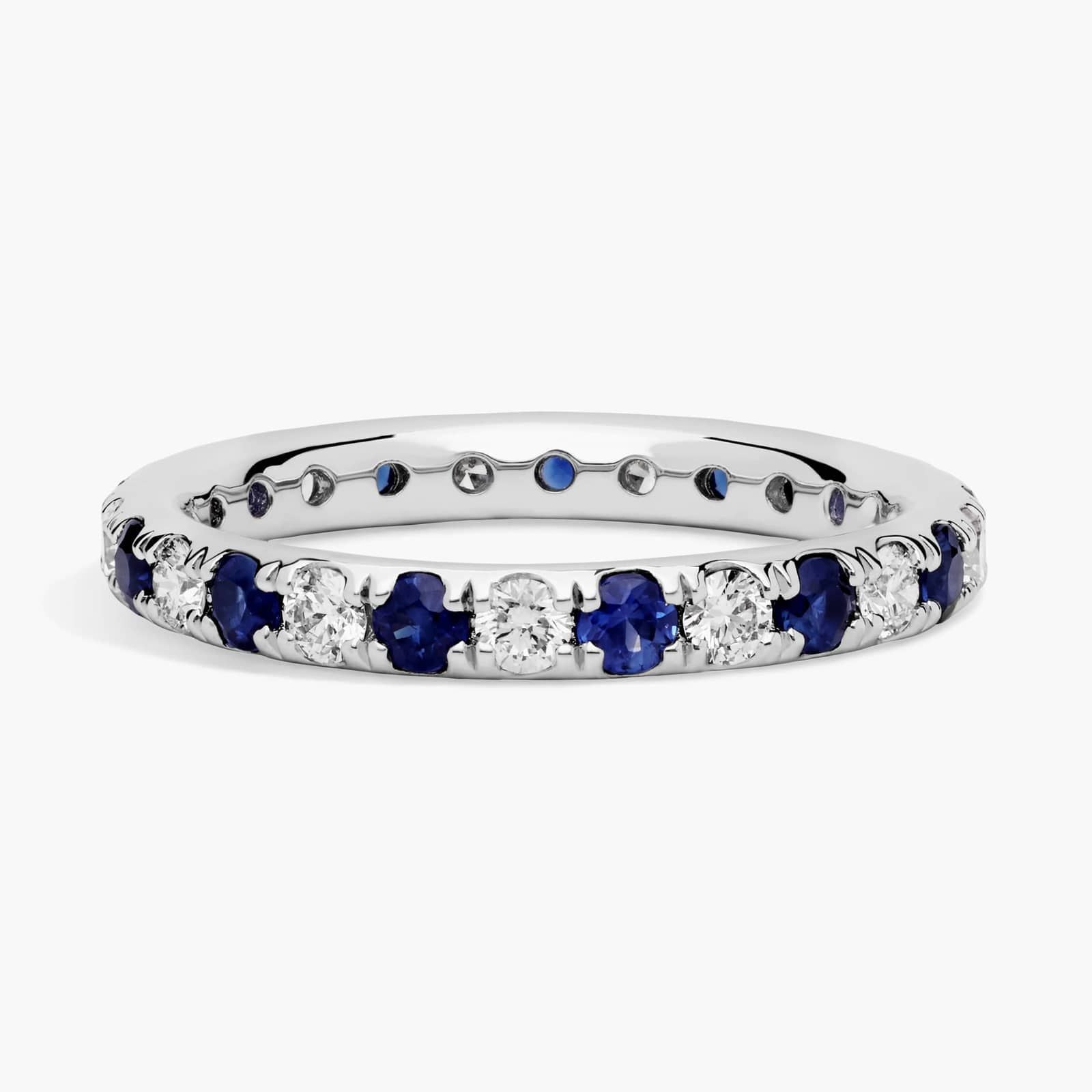 Women's Sapphire & Diamond Pavé Eternity Ring | 2.7ct TW | 10-18K