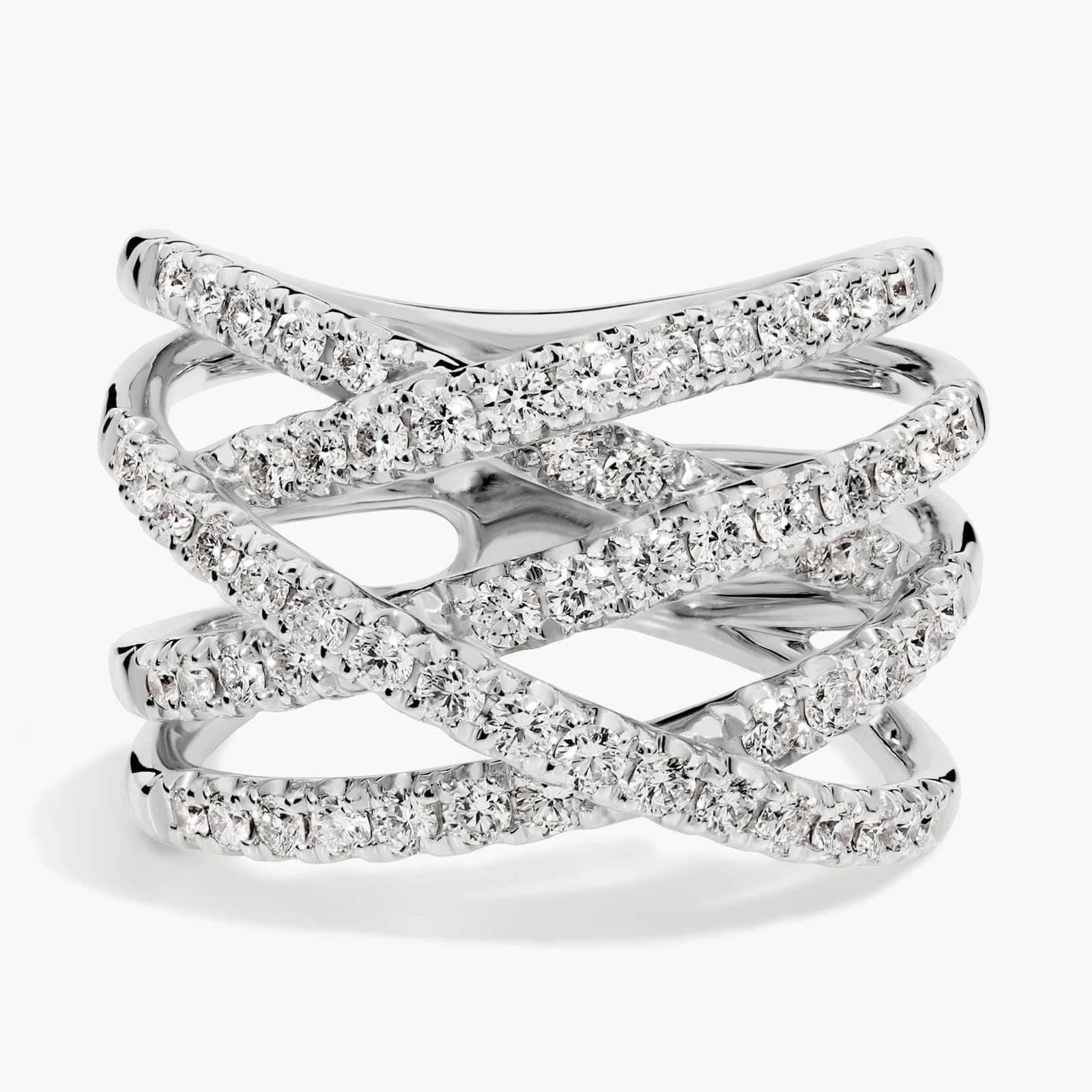 Women's Diamond Crossover Wrap Ring | 2ct TW | 10-18K