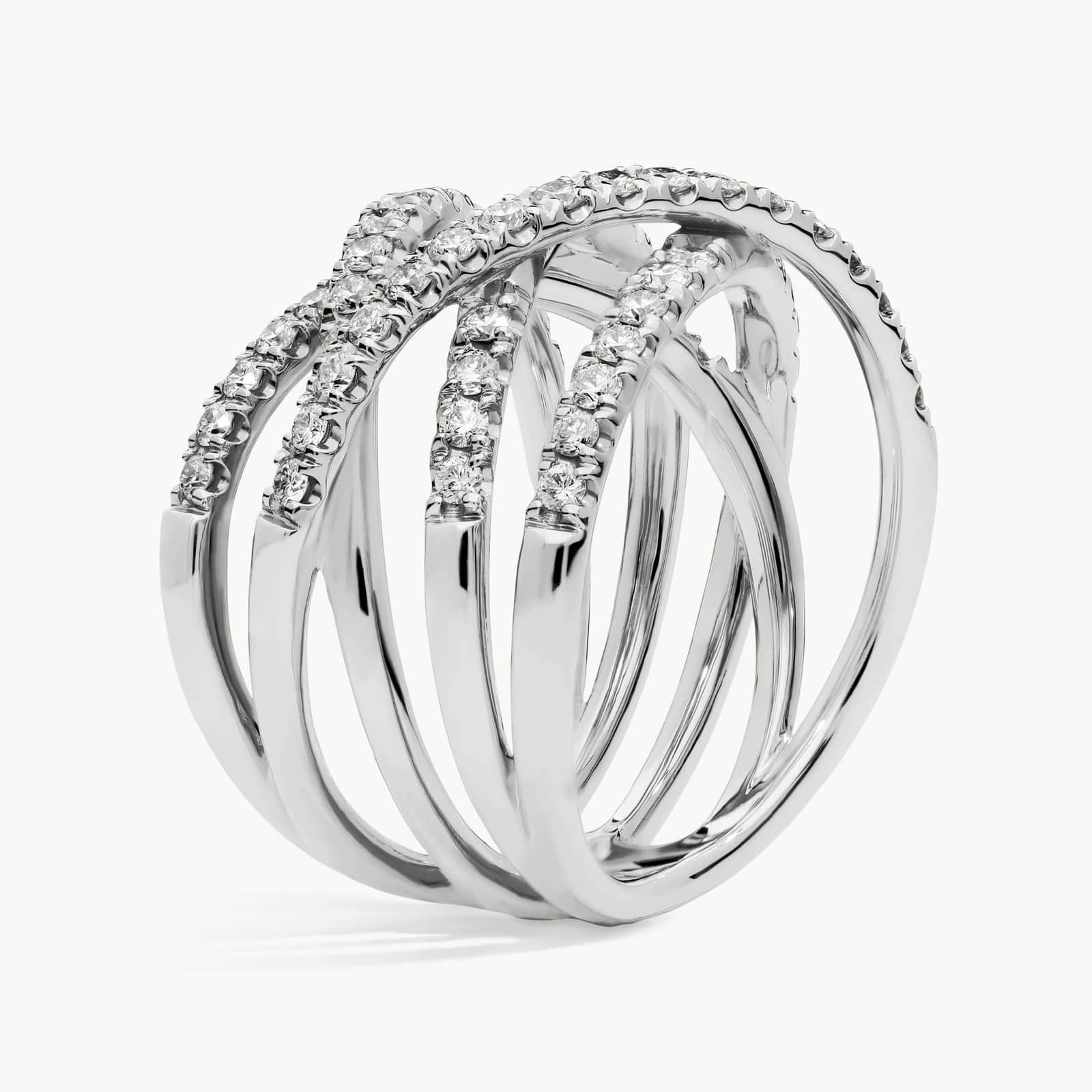 Women's Diamond Crossover Wrap Ring | 2ct TW | 10-18K