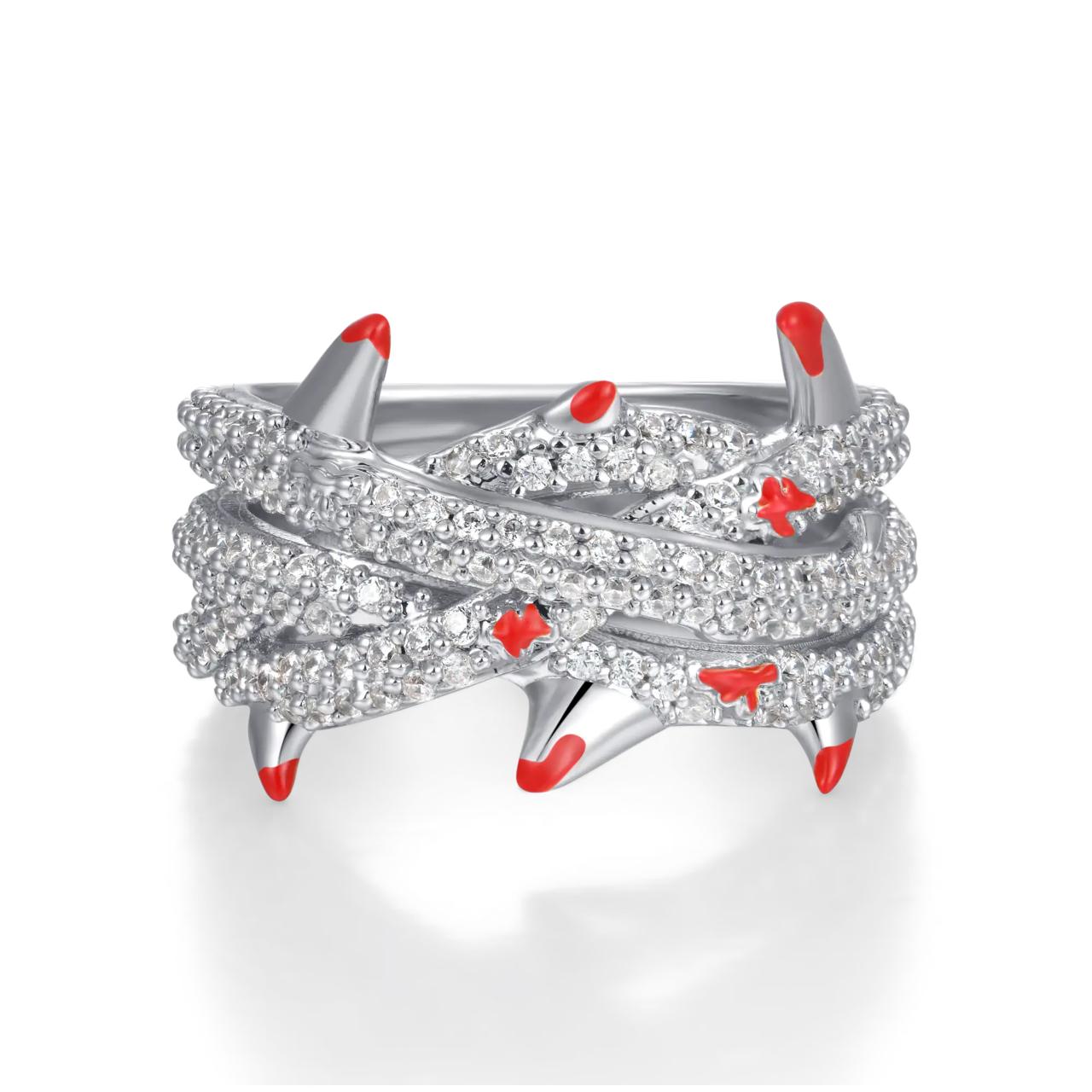 2.55ct Lab Diamond Crimson Thorns Ring | IGI Certified VVS1 | 10K White Gold