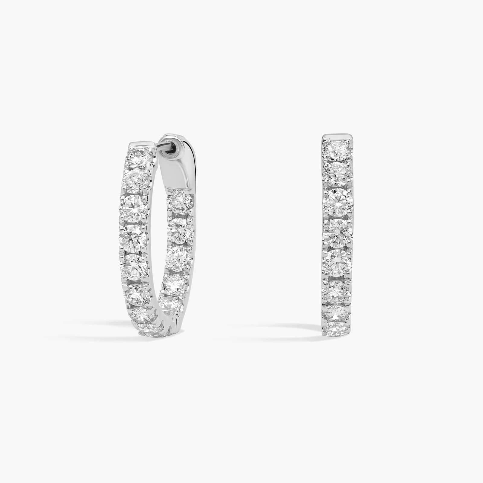 Inside Out Lab Diamond Hoop Earrings | 1ct TW | 10-18K Gold