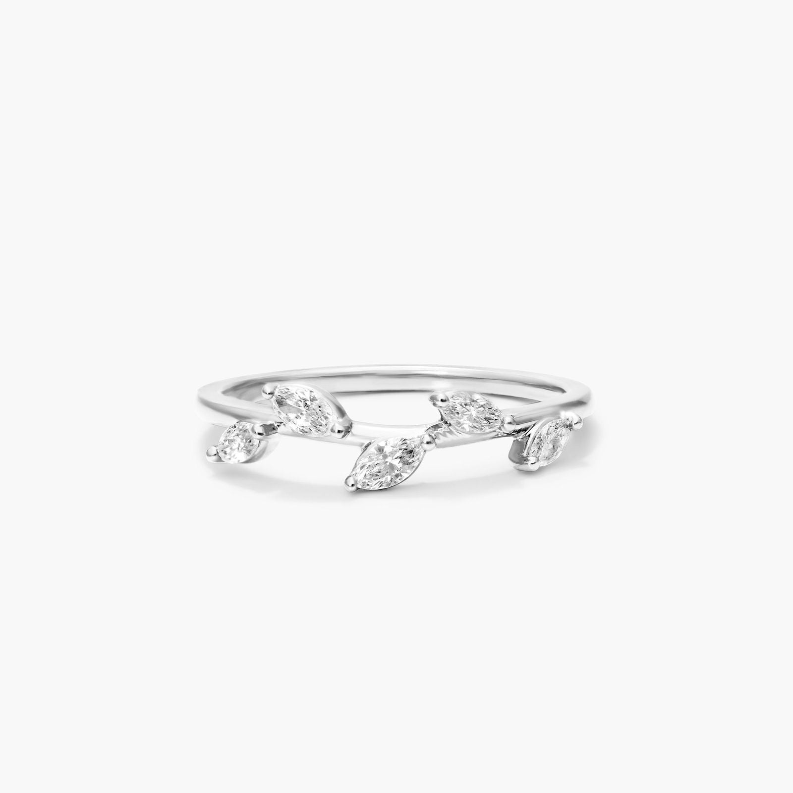 Women's Marquise Diamond Leaf Motif Ring | 0.6ct TW | 10-18K