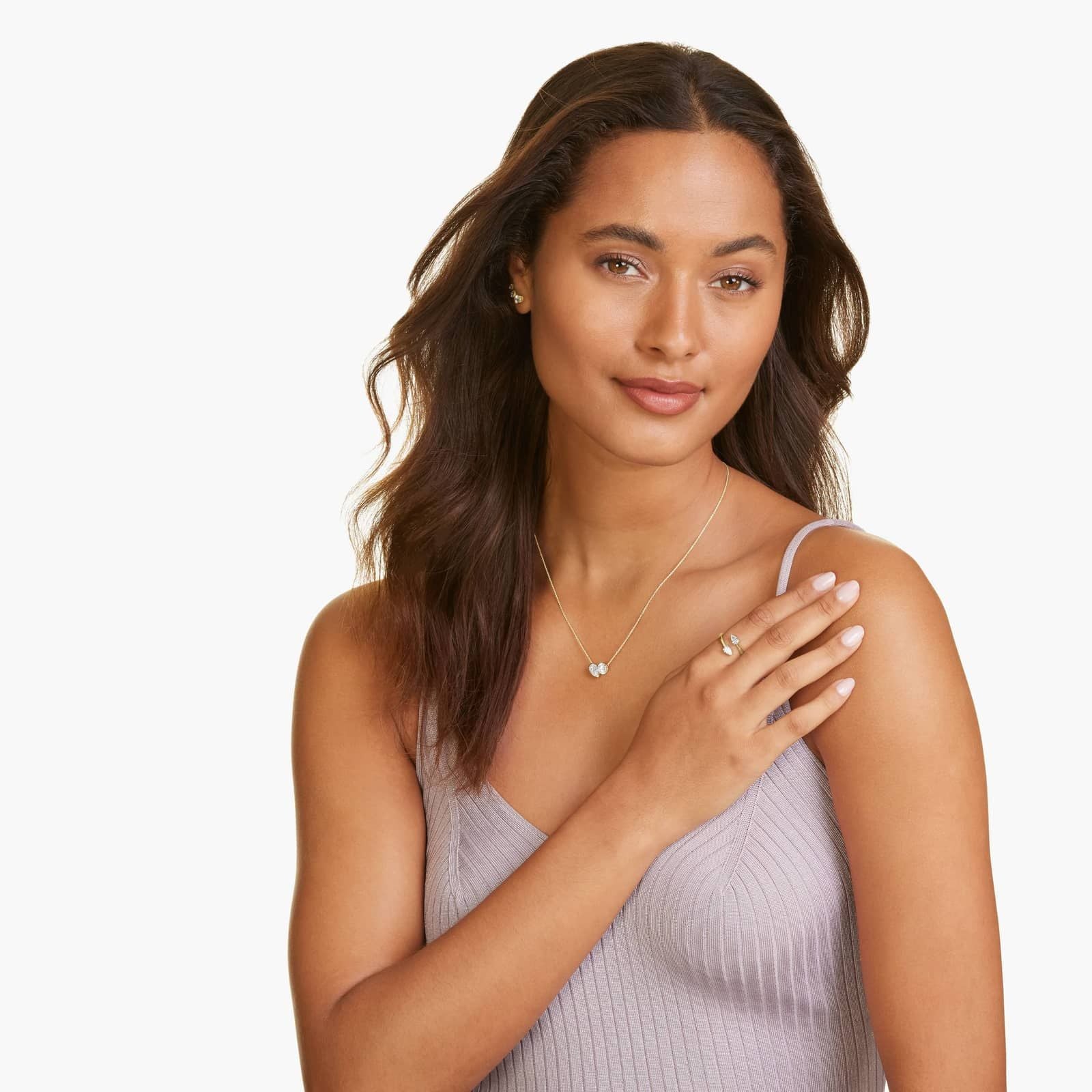 Women's 1ct Toi et Moi Pear-Shaped Diamond Bypass Ring | 10K Gold | Draco Diamond