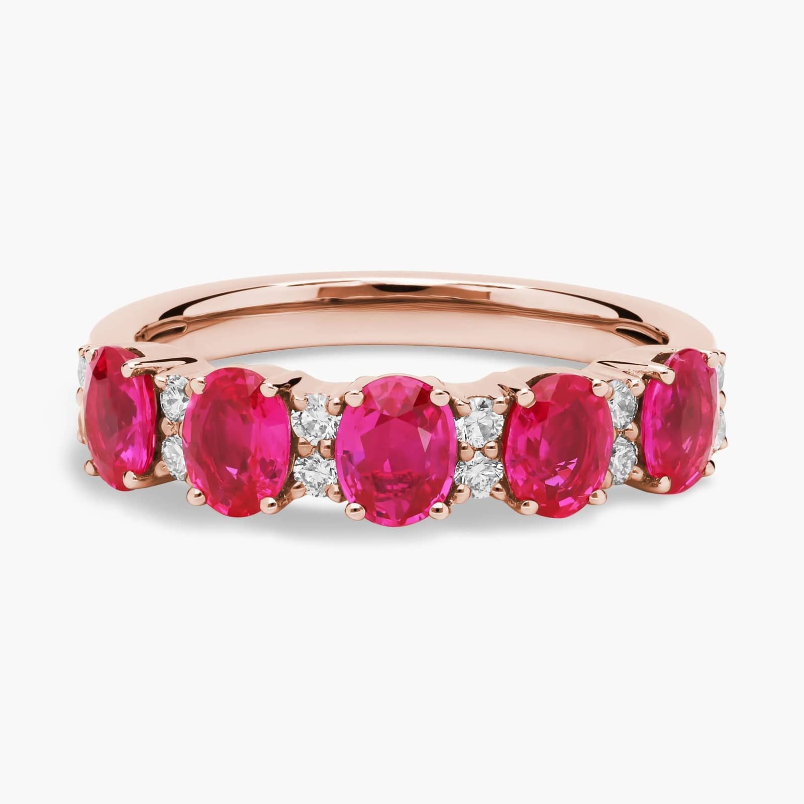 Women's Ruby & Diamond Five-Stone Ring | 3.4ct TW | 10-18K
