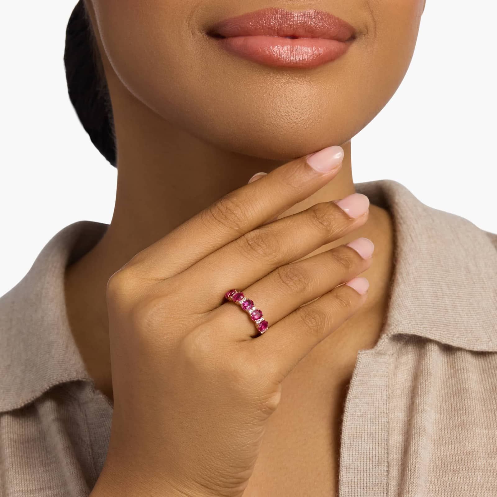 Women's Ruby & Diamond Five-Stone Ring | 3.4ct TW | 10-18K
