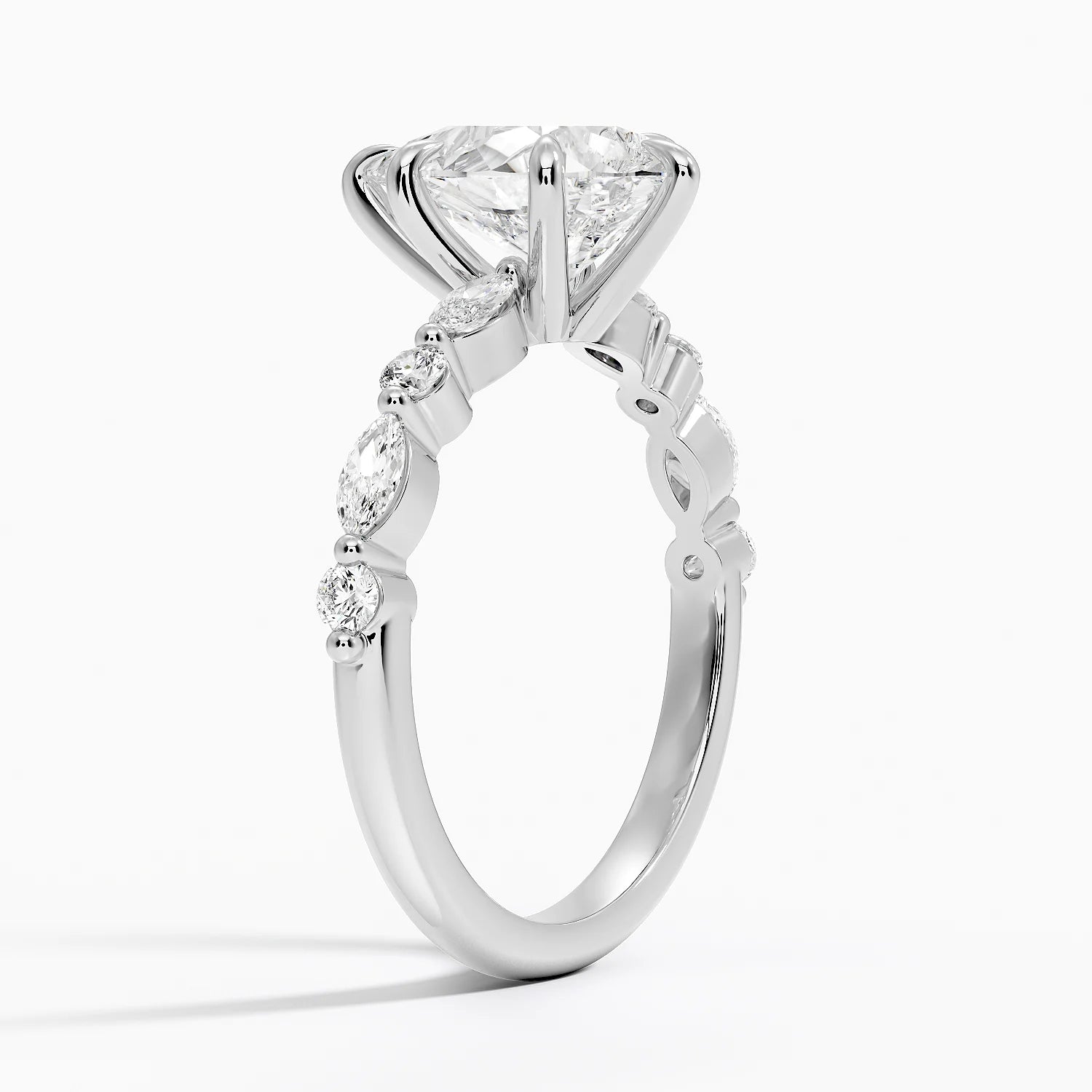 2.5ct Lab Diamond Ring on model | styled 10K white gold ring