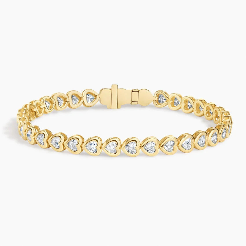 Heart Diamond Tennis Bracelet
