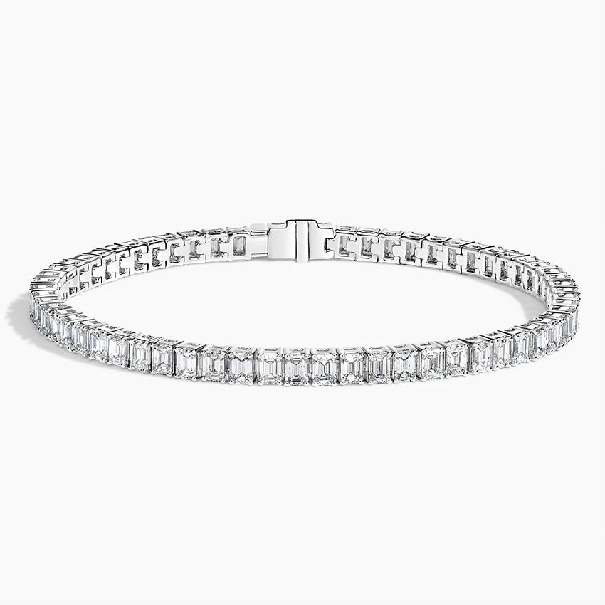 Emerald Cut Diamond Tennis Bracelet