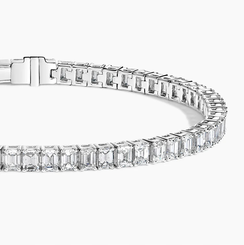 Emerald Cut Diamond Tennis Bracelet