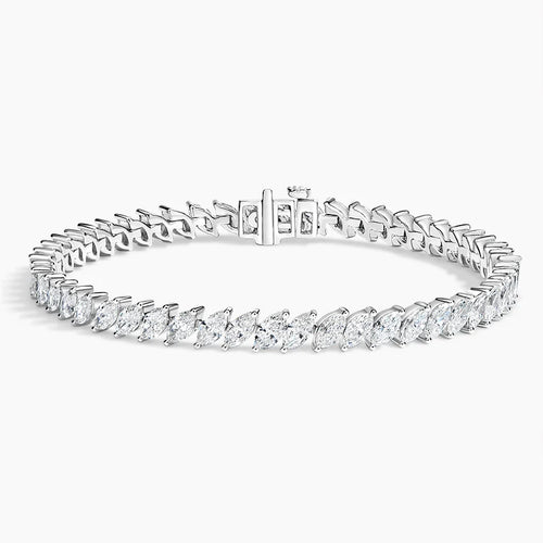 5ct Lab Grown Diamond Tennis Bracelet | Marquise Cut | IGI Certified VS | Silver, 10K-18K Gold & Platinum | Draco Diamond by Draco Diamond