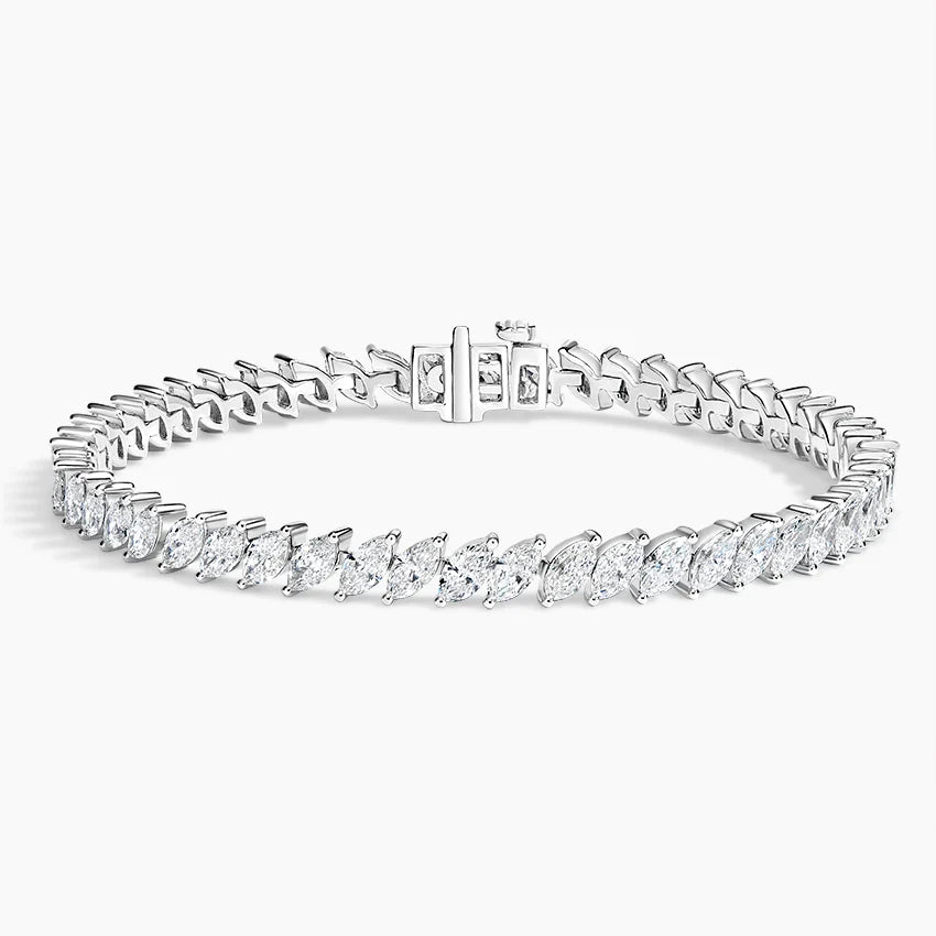 Marquise Lab Diamond Tennis Bracelet