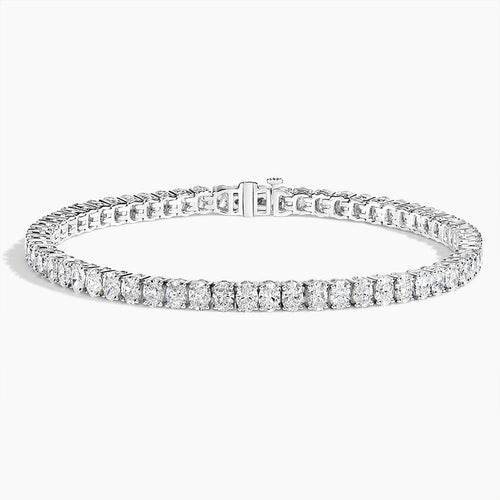 5ct Lab Diamond Tennis Bracelet | Oval Cut | IGI Certified VS | 7 Inch | Silver, 10K-18K Gold & Platinum | Draco Diamond by Draco Diamond