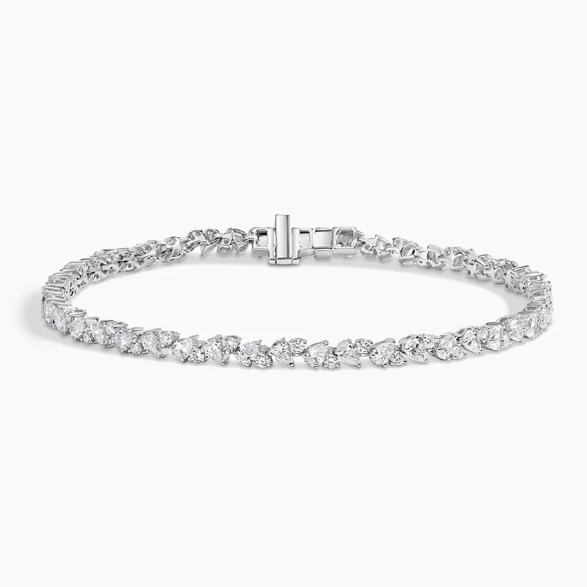 Astrielle Pear and Round Lab Diamond Tennis Bracelet