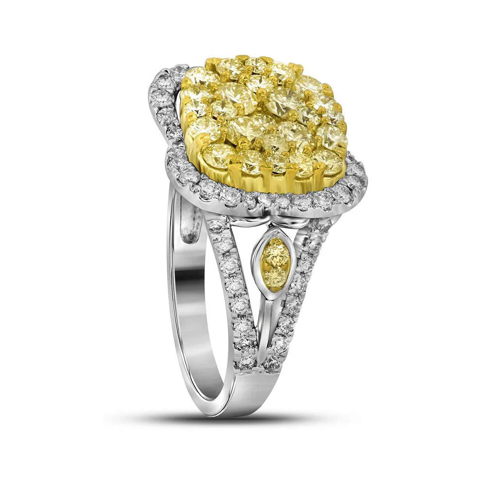 1.75ct lab diamond ring clasp and setting detail, 10K yellow gold