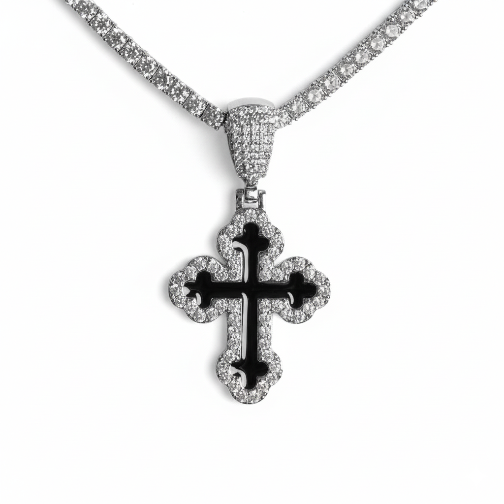 1.1ct Lab Diamond Cross Pendant | IGI Certified | 10K White Gold