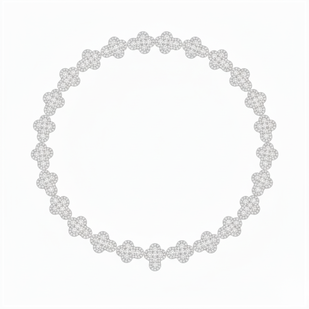 56ct Lab Diamond Necklace | 10K white gold | IGI certified lab diamond