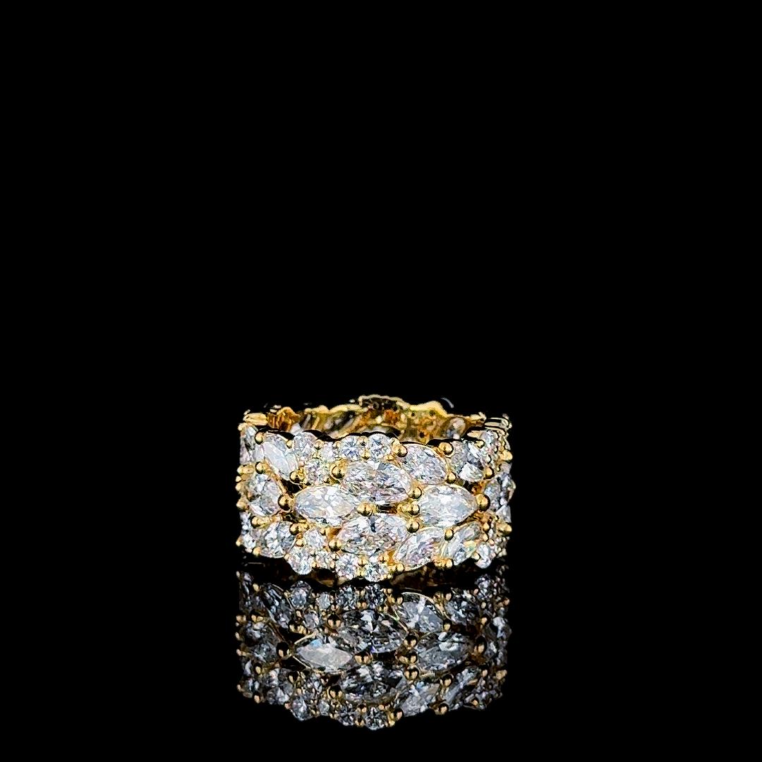 5.62ct Lab Diamond Ring | Marquise Band | Anniversary | 10K to 18K Gold | Draco Diamond