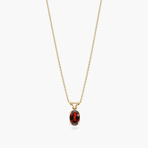 2ct Lab Grown Diamond Pendant | Fancy Vivid Red Oval | Silver, 10K-18K Gold & Platinum | Draco Diamond by Draco Diamond