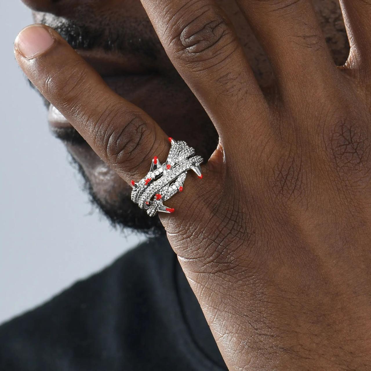 2.55ct Lab Diamond Crimson Thorns Ring | IGI Certified VVS1 | 10K White Gold