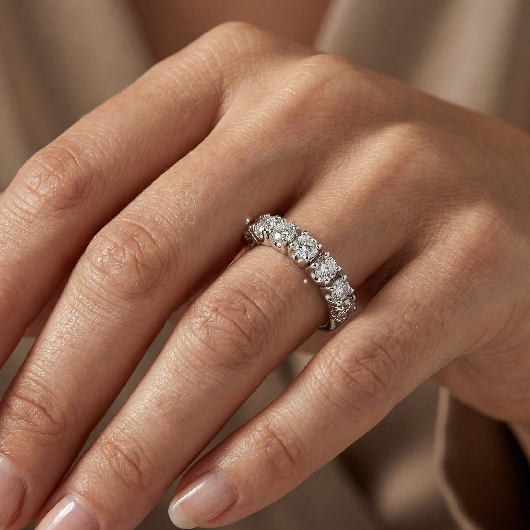 1.15ct lab diamond ring front view | 10K white gold