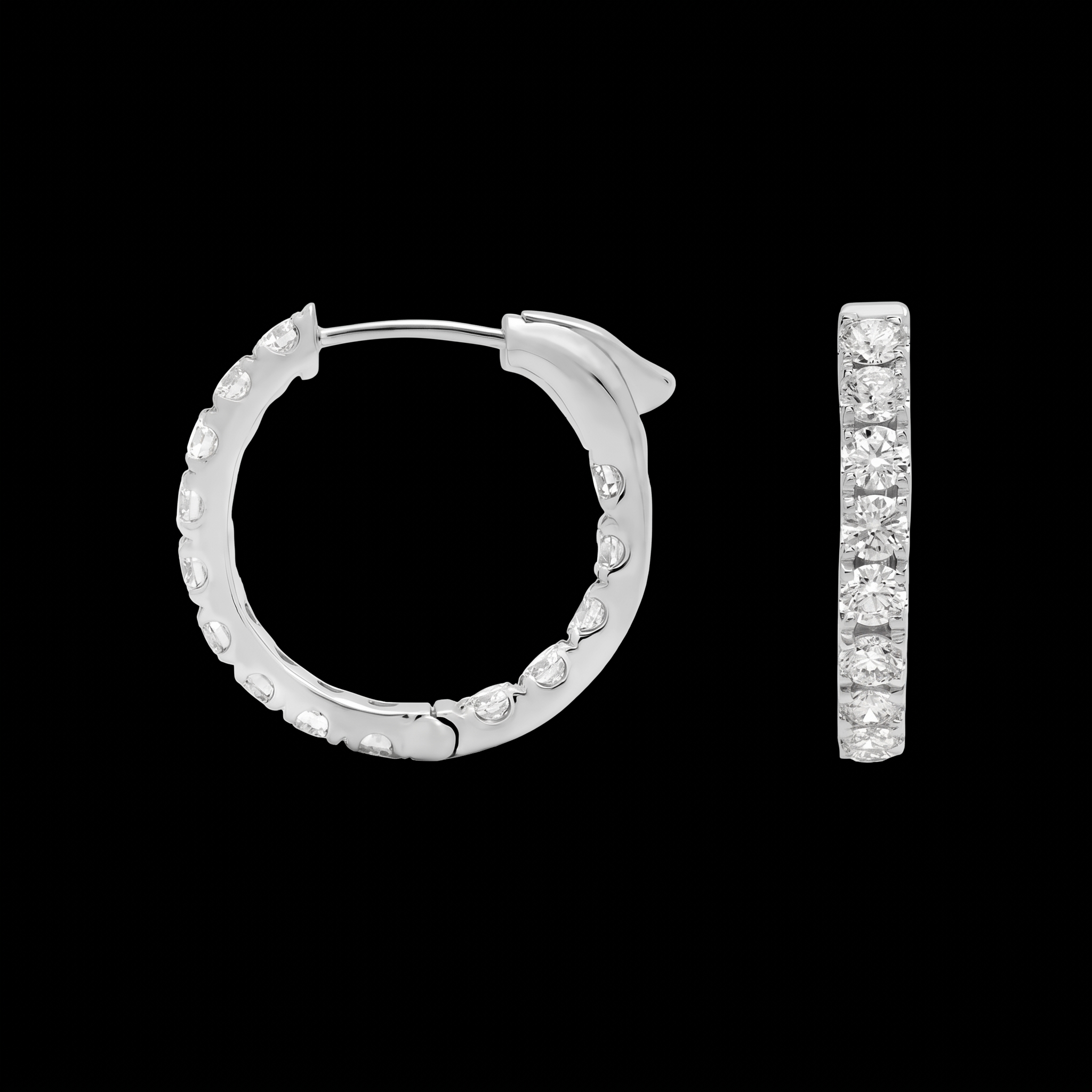 Inside Out Lab Diamond Hoop Earrings | 1ct TW | 10-18K Gold